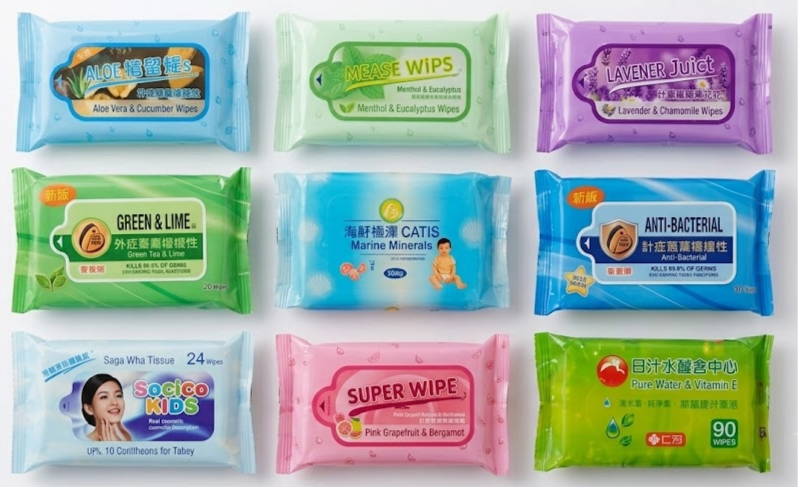 Private label wet wipes range produced for La Varieta clients