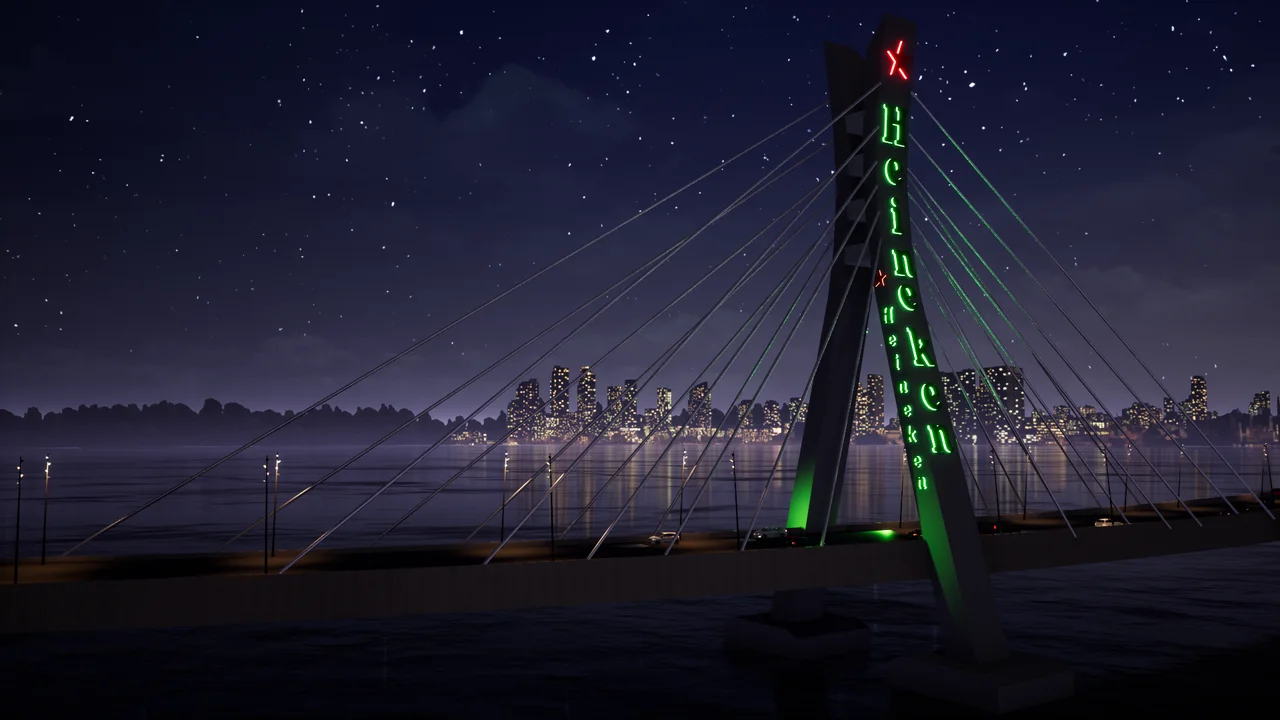 Heineken LED display sourced for a bridge installation